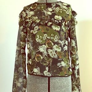 Zara Sheer floral blouse